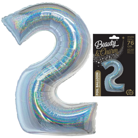 Balon Foliowy Na Urodziny Rocznicę Dekoracja Duży GODAN Cyfra 2 76 cm