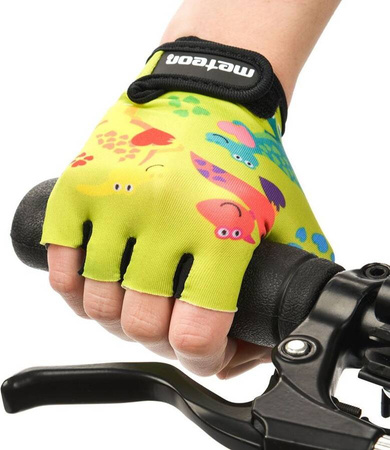 METEOR Rękawiczki Rowerowe Na Rower Dla Dzieci Krótkie Na Rzep