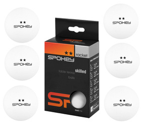 Piłeczki Do Tenisa Stołowego Ping Ponga Białe Skilled ** 6 szt. SPOKEY