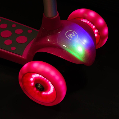NILS Hulajnoga Trójkołowa Balansowa Dziecięca Świecące Kółka LED