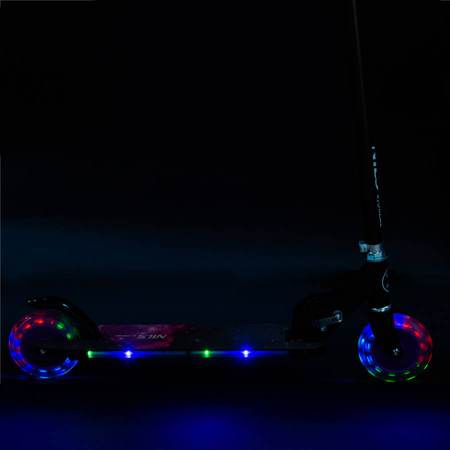 Hulajnoga Miejska Klasyczna Składana Dla Dzieci Regulowana Koła LED 125 mm