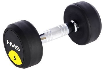 HMS Hantla Hantelka Ciężarek Gumowany Chromowany Do Ćwiczeń Fitness 5 kg