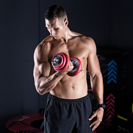 HMS Zestaw Hantle Sztangielki Sztanga 2x10 kg