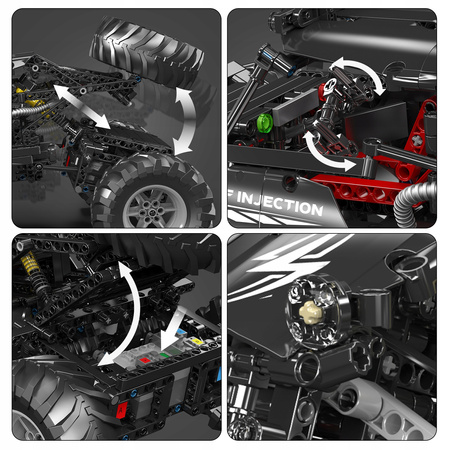 Zestaw Klocki Konstrukcyjne Samochód Terenowy Buggy 1016 Elementów MOULD KING