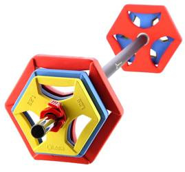 HMS Zestaw Sztanga + Obciążenia Do Treningu Siłowego 20 kg