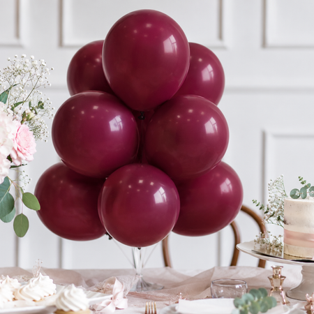 Balony Klasyczne Pastelowe Burgundowe Na Imprezę Przyjęcie 5" 100 szt.