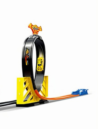 Tor Wyścigowy Samochodowy Dla Dziecka Pull Back Podwójna Pętla 290cm + Auto