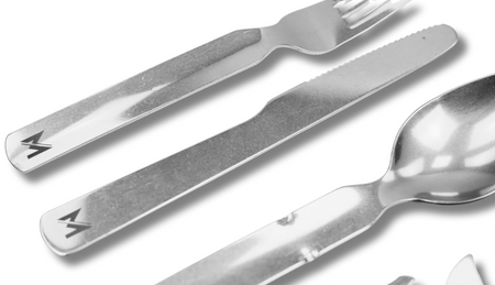 MERKAN Zestaw Sztućców Turystycznych Ze Stali Nierdzewnej 3w1 + Otwieracz