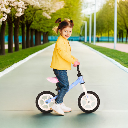 Rowerek Biegowy Dziecięcy Koła 10" Regulowany Niebieski Dla Dziewczynki NILS