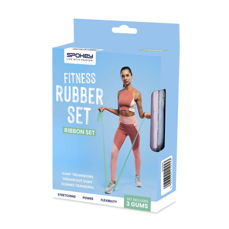 Gumy Taśmy Do Ćwiczeń Fitness Jogi Treningu Pilates Zestaw 3 szt. SPOKEY