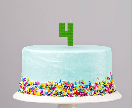 Świeczka Klocek Urodzinowa Na Tort Dekoracyjna Ozdoba GODAN Cyferka 4