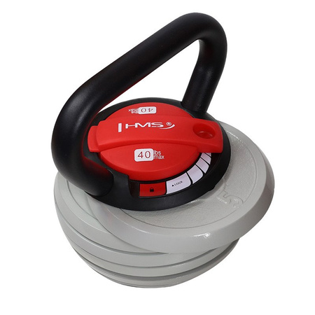 HMS Kettlebell Regulowany Ciężarek Do Ćwiczeń Treningu Siłowego 3-17 kg