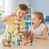 Klocki Magnetyczne Konstrukcyjne Świecący Tor Zestaw Dla Dzieci 98 elementów
