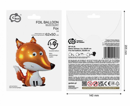 Balony Foliowe Duże Jeżyk Lis Miś Zestaw Na Jesień Bal Jesieni Przyjęcie