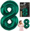 Balon Foliowy Dekoracja Na Urodziny Jubileusze Cyfra 8 Butelkowa Zieleń