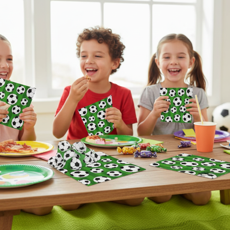 Serwetki Papierowe Na Przyjęcie Dla Dzieci 33x33 cm Piłka Nożna 20 szt.