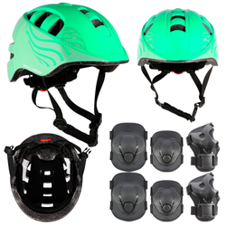 Kask Na Rolki Rower Hulajnogę Regulowany Dla Dzieci Orzeszek + Zestaw Ochraniaczy