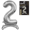 Balon Foliowy Na Urodziny Rocznice Jubileusze Cyfra 2 Stojąca Duży 74 cm