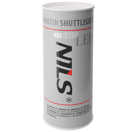 NILS Komplet 3x Lotki Do Badmintona Nylonowe LED