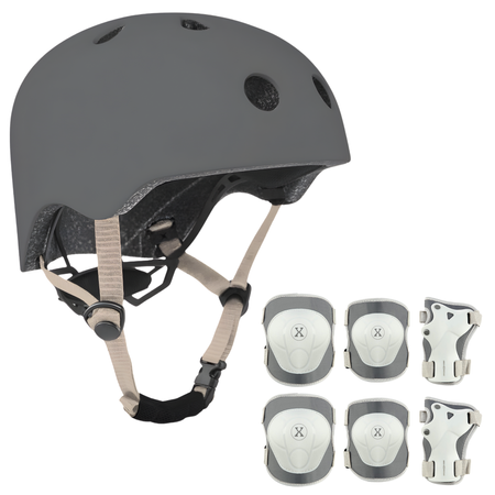Kask Rowerowy Orzeszek Regulowany Na Hulajnogę Wentylowany In-mold + Zestaw Ochraniaczy