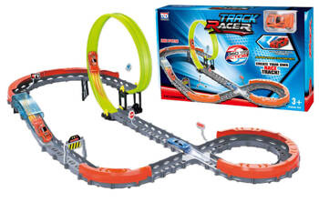 Tor Wyścigowy Samochodowy Pull Back Dla Dzieci + Samochód