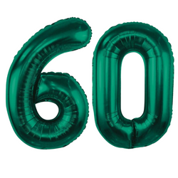 Balony Foliowe Cyfry Na 60 Urodziny Dekoracja Na Rocznicę 85 cm Zielone