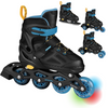 Łyżworolki 4w1 Rolki Łyżwy Regulowane Wrotki Kółko LED Dziecięce Quattro