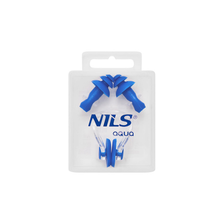 Zestaw Do Wody Okularki Pływackie Do Pływania Na Basen ANTI-FOG + Czepek + Zatyczki Na Uszy I Nos NILS