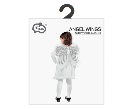 Skrzydła Anioła Z Brokatem + Aureola Przebranie Na Jasełka Bal Świętych