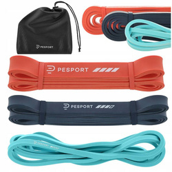 Zestaw 3 Gum Oporowych Power Band Do Ćwiczeń Fitness Treningu + Pokrowiec