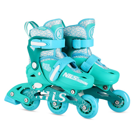 Rolki Regulowane Łyżworolki Rekreacyjne Dziecięce Zielone Nils Extreme
