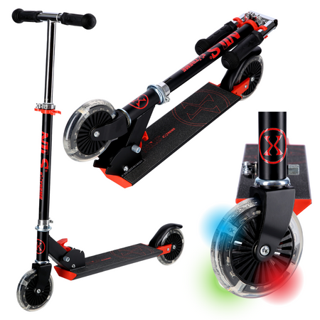 NILS Hulajnoga Miejska Klasyczna Składana Koła LED 120 mm