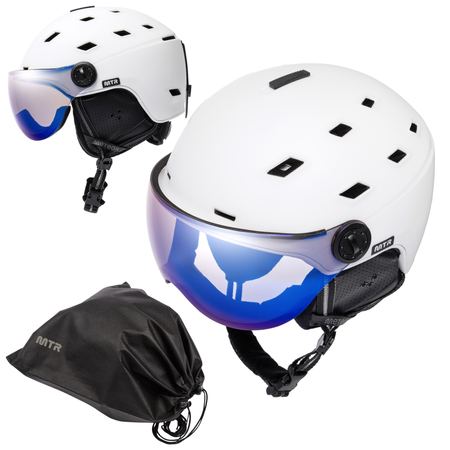 Kask Narciarski Snowboardowy Zimowy Regulowany Z Szybką METEOR
