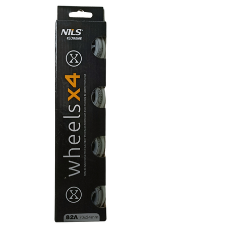 Kółka Do Łyżworolek Kauczukowe Zestaw 8 szt. Białe 70 mm Nils Extreme
