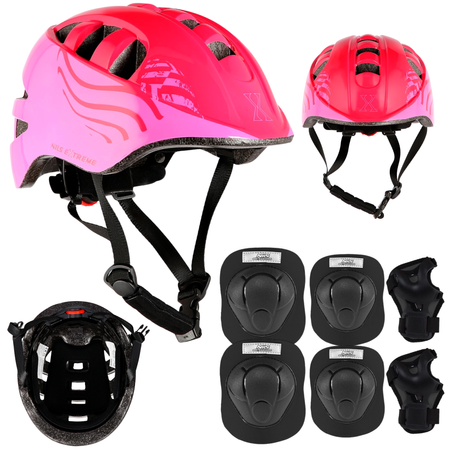 Kask Na Rolki Rower Hulajnogę Regulowany Dla Dzieci Orzeszek + Zestaw Ochraniaczy