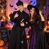Ksiądz Kostium Sutanna Na Halloween Dla Dorosłych Sutanna + Pas + Biret