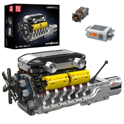 Zestaw Klocki Konstrukcyjne Silnik Samochodowy V12 1260 el. Na Prezent MOULD KING