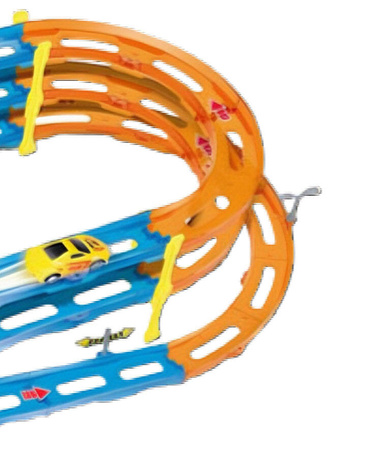 Tor Wyścigowy Samochodowy Owalny Pull Back Dla Dzieci + 4 Samochody