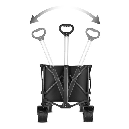 Wózek Turystyczny Plażowy Transportowy Kempingowy Składany Z Uchwytem 180 L