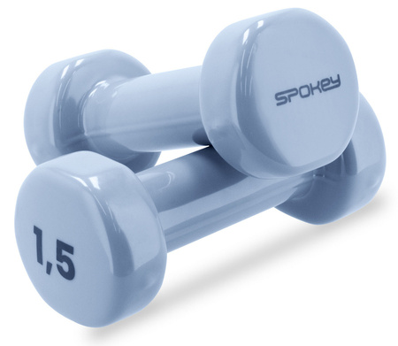 Zestaw Hantle Winylowe Ciężarki Do Ćwiczeń Fitness Treningu 2x1,5 kg SPOKEY