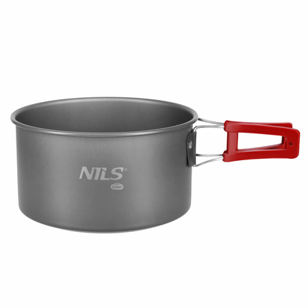 Naczynia Turystyczne Garnek 1,4 L + Patelnia 1,6 L + Sztućce + Karabińczyki