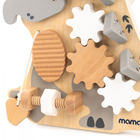 Tablica Manipulacyjna Sensoryczna Montessori Edukacyjna Dinozaur 10w1