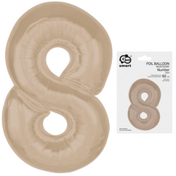 Duży Balon Foliowy Na Urodziny Rocznice Jubileusze Latte Cyfra 8 92 cm