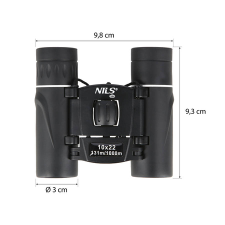 Lornetka Turystyczna Survivalowa Myśliwska Zoom x10 Nils Camp + Etui