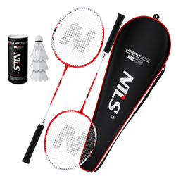 Zestaw 2 Rakiety + 3 Lotki Do Gry Rekreacyjnej W Badmintona W Pokrowcu NILS