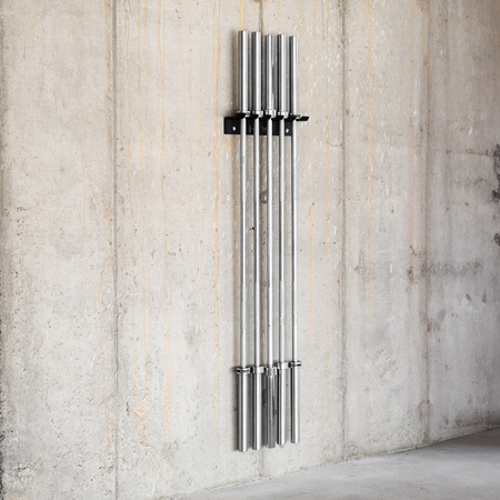 Wieszak Ścienny Na Sztangi 5 Gryfów Uchwyt Montowany Stalowy Do 120 kg