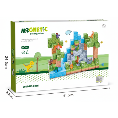 Klocki Magnetyczne Konstrukcyjne Zestaw 142 Elementy Edukacyjne Dla Dzieci