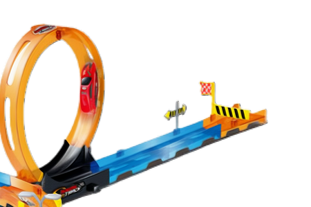 Tor Wyścigowy Samochodowy Pull Back Dla Dzieci 320 cm + 4 Samochody