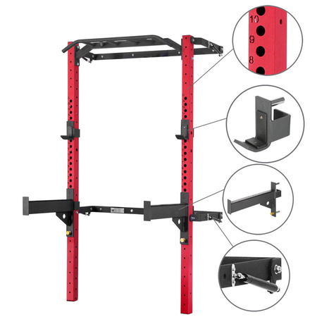 Wielofunkcyjna Klatka Treningowa Domowa Siłownia + Składana Ławka HMS