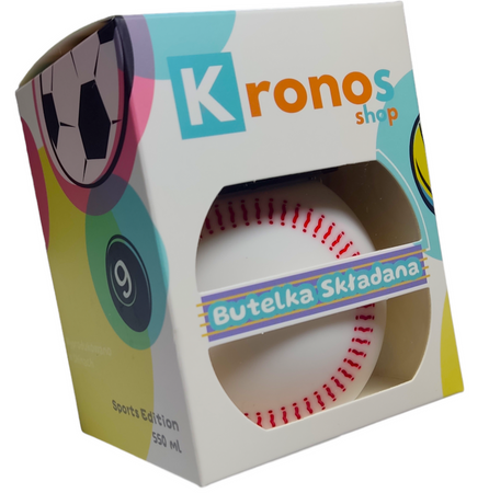 KRONOS Butelka Sportowa Bidon Składany Piłka Z Ustnikiem Do Baseballa